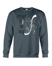 Lung cancer not for weak leggings white ribbon Crewneck Sweatshirt tile