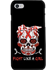 head and neck cancer fight like a girl leggings Phone Case tile