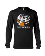 Orange ribbon not for the weak cancer warriors Long Sleeve Tee tile