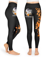 Orange ribbon not for the weak cancer warriors High Waist Leggings front