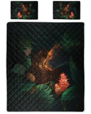 Black girl and florals Queen Quilt Bed Set front