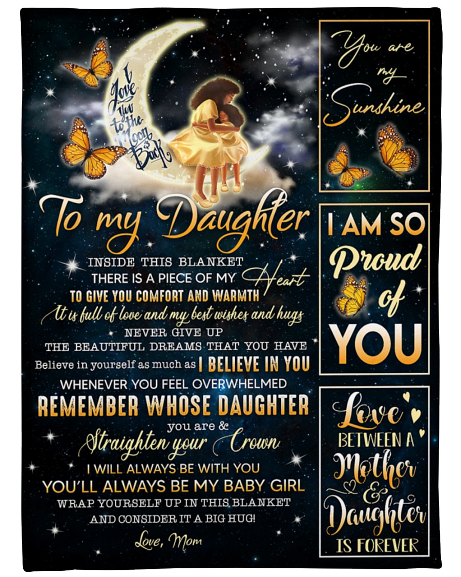 to my daughter blanket from mom