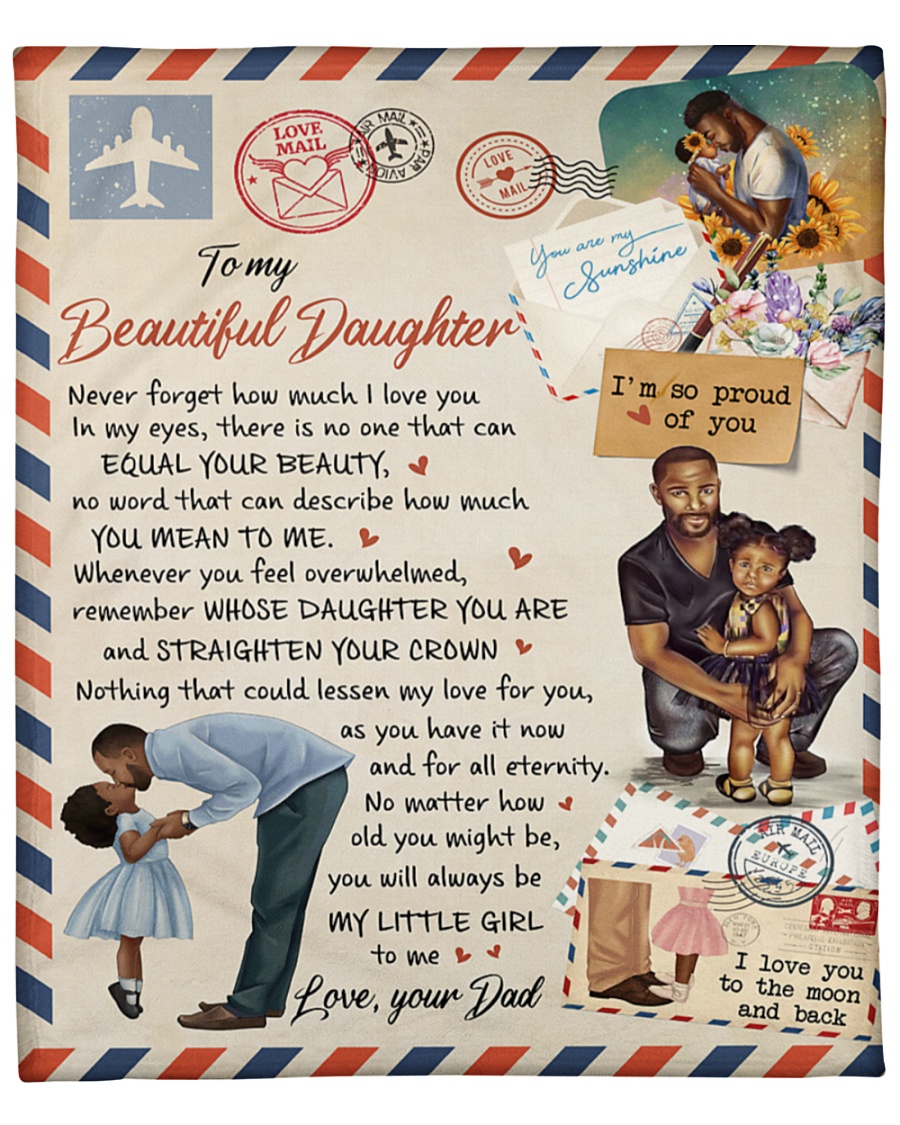 to my daughter blanket from dad