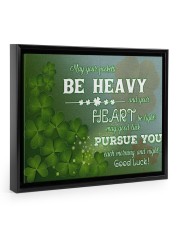 Shamrock May Ur Pockets Be Heavy Ur Heart Be Light Floating Framed Canvas Prints Black tile