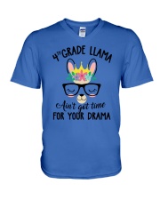 hoangteacher-4thgradellama V-Neck T-Shirt tile