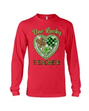 St Patricks Teacher Shirt Buffalo Plaid Shamrock Long Sleeve Tee tile