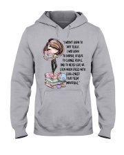 I Wasn't Born To Just Teach School Hooded Sweatshirt tile