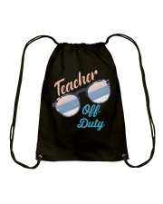 Teacher Off Duty Sunglasses Beach Sunset Drawstring Bag tile