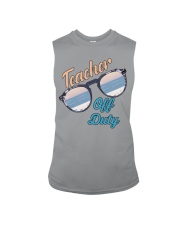 Teacher Off Duty Sunglasses Beach Sunset Sleeveless Tee tile