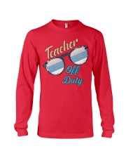 Teacher Off Duty Sunglasses Beach Sunset Long Sleeve Tee tile