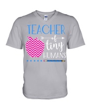 TEACHER OF TINY HUMANS V-Neck T-Shirt thumbnail