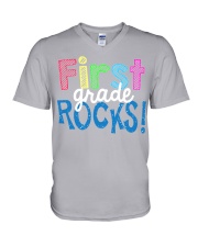 FIRST-GRADE-ROCKS V-Neck T-Shirt thumbnail