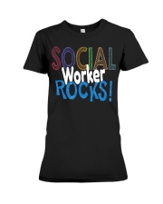 SOCIAL-WORKER-ROCKS Premium Fit Ladies Tee thumbnail
