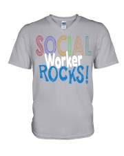SOCIAL-WORKER-ROCKS V-Neck T-Shirt thumbnail