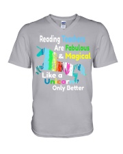 Reading Teachers V-Neck T-Shirt thumbnail