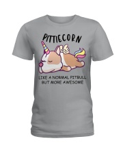 Pittiecorn - Like Normal Pitbull But More Awesome Ladies T-Shirt front