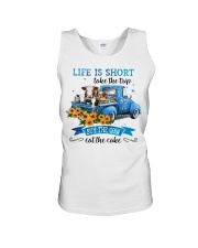 Life Is Short - Take The Trip - Buy The Cow - Eat The Cake Unisex Tank tile