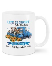 Life Is Short - Take The Trip - Buy The Cow - Eat The Cake Mugs tile