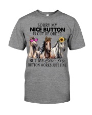 Sorry My Nice Button Is Out Of Order Premium Fit Mens Tee tile
