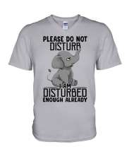 Please Do Not Disturb I Am Disturbed Enough Already V-Neck T-Shirt tile