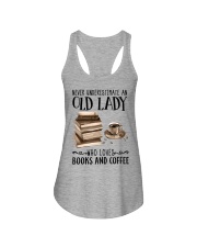 An Old Lady Who Loves Books And Coffee Ladies Flowy Tank tile