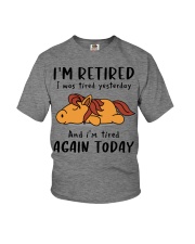 I Was Tired Yesterday - And Now I'm Tired Again Youth T-Shirt tile