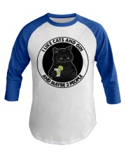 I Like Cats And Gin And Maybe 3 People Baseball Tee tile