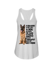 My German Shepherd Is Not Just A Dog He Keeps Me Sane Me Makes Me Happy Ladies Flowy Tank tile