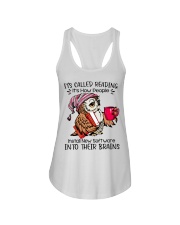 It's Called Reading It's How People Ladies Flowy Tank tile