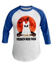 French Boo Dog Baseball Tee tile