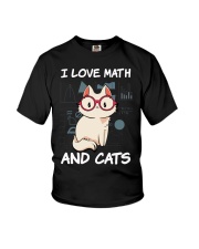 I Love Math And Cats Youth T-Shirt tile