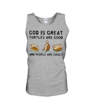 God Is Great - Turtles Are Good - People Are Crazy Unisex Tank tile