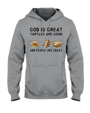 God Is Great - Turtles Are Good - People Are Crazy Hooded Sweatshirt tile