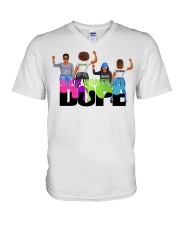 Black Woman Are Dope V-Neck T-Shirt tile