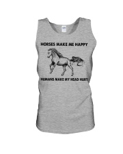 Horses Make Me Happy - Humans Make My Head Hurt Unisex Tank tile