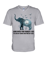 And Into The Forest I Go V-Neck T-Shirt tile