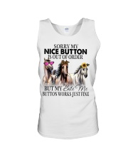 Sorry My Nice Button Is Out Of Order Unisex Tank tile