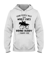 Some Peole Wait Their Whole Lives To Meet Their Riding Buddy I Married Mine Hooded Sweatshirt tile