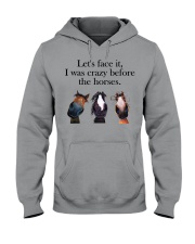 Let's Face It - I Was Crazy Before The Horses Hooded Sweatshirt tile