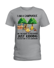 I Am A Campaholic On The Road To Recovery Ladies T-Shirt front