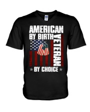 American By Birth - Veteran By Choice V-Neck T-Shirt tile