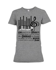 God Grant Me The Serenity To Accept Things I Can Not Change The Courage Premium Fit Ladies Tee tile