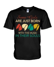 Some Girls Are Just Born With The Music In Their Souls V-Neck T-Shirt tile