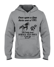 A Girl Who Loves Horses And Dogs Hooded Sweatshirt tile