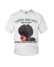Coffee And Cats Make Me Happy Youth T-Shirt tile