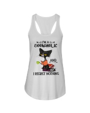 I'm A Bookaholic And I Regret Nothing Ladies Flowy Tank tile