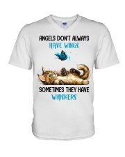 Angels Don't Always Have Wings V-Neck T-Shirt tile
