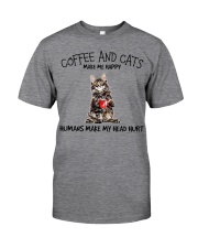 Coffee And Cats Make Me Happy Classic T-Shirt tile