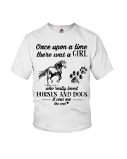 Once Upon A Time There Was A Girl Who Really Loved Horses And Dogs It Was Me The End Youth T-Shirt tile