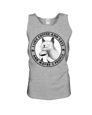 I Like Coffee And Cats - And Maybe 3 People Unisex Tank tile